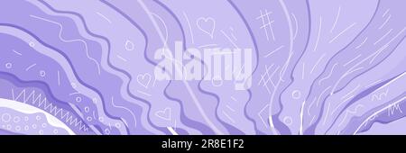Abstract lines background in very peri color. Minimalist abstract banner. Delicate soft background. Stock Vector