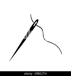 Tailor Needle Thread Hand Drawn Doodle Stock Vector (Royalty Free)  2159385893
