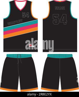 design sublimation basketball jersey with mock up
