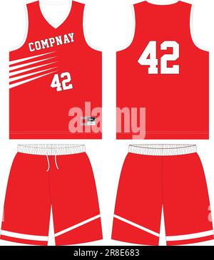 Basketball Uniform Template Design for Basketball Club. Tank Top T