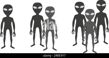 Flat illustration of a gray humanoid figure with a large soft blue ...