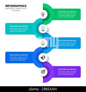 Infographic template with icons and 5 options or steps. Line. Can be used for workflow layout, diagram, banner, webdesign. Vector illustration Stock Vector