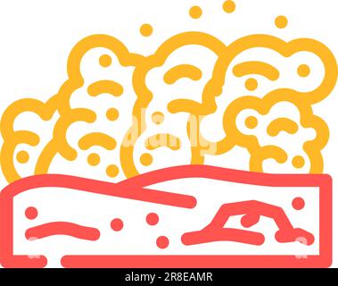 martian dust storm mars planet color icon vector illustration Stock Vector