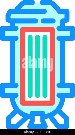 reactor vessel nuclear energy icon color illustration Stock Vector ...