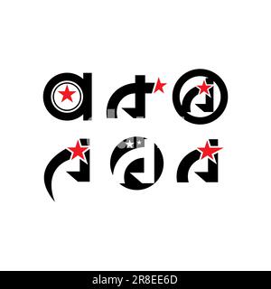A Star Logo Design. Letter A Set logo Modern Design Stock Vector