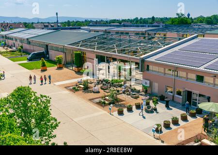 Mannheim, Germany - 26 May 2023: Federal horticulture and garden show, covering planting, and landscaping topics (Bundesgartenschau BUGA) Stock Photo