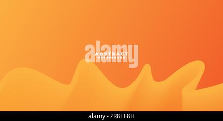 orange background . orange wavy gradation background Stock Vector