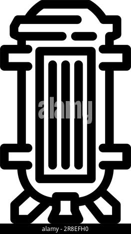 reactor vessel nuclear energy line icon vector illustration Stock ...