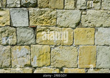 Old Medieval stone wall in the Museum Gardens Stock Photo
