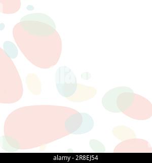Vector Background texture from abstract colored spots in trendy soft hues of various shapes. Copyspace. Isolate. EPS. Design for banner, poster, congr Stock Vector