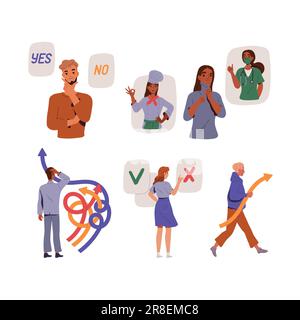 People make choices Stock Vector