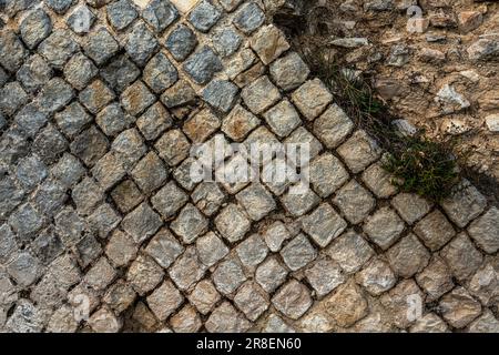 In the archaeological site of Peltuinum ancient Roman walls, the so ...