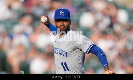 Kansas City Royals third baseman Hunter Dozier (17) reacts after a home run  during a spring training game against the Cleveland Indians, Sunday, March  Stock Photo - Alamy