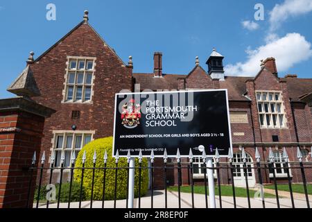 The Portsmouth Grammar School, Portsmouth city centre, Hampshire, England, UK Stock Photo