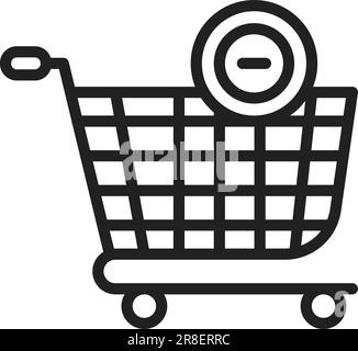 Remove From The Cart Icon Image. Stock Vector