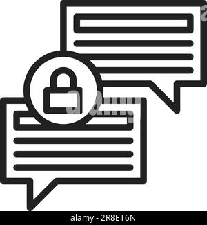 Secure Messaging Icon Image. Stock Vector