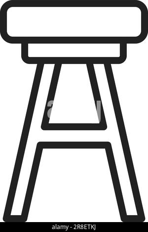 Stool Icon Image. Stock Vector