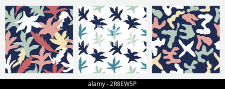 Abstract hand drawn seamless repeat pattern design. Minimal Contemporary textile prints Stock Vector