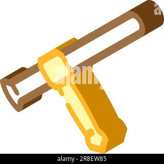 tonfa weapon military isometric icon vector illustration Stock Vector