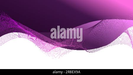 Elegant dark purple wavy background with white space. Vector illustration eps10 Stock Vector