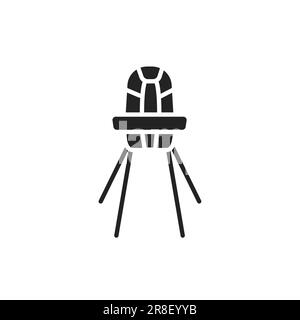 Baby feeding table color line icon. Isolated vector element. Outline pictogram for web page, mobile app, promo Stock Vector