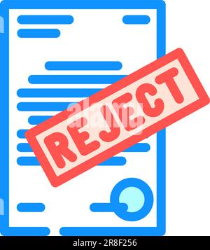 employee reject line icon vector illustration Stock Vector Image & Art ...