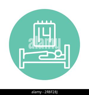Self-isolation person color line icon. Isolated vector element. Outline pictogram for web page, mobile app, promo Stock Vector