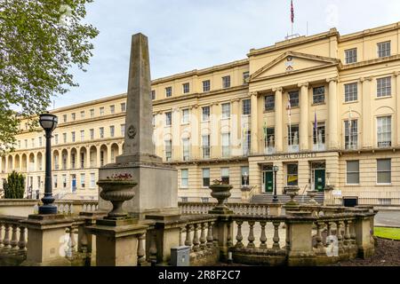 World War I War Memorial outside the municipal offices in Cheltenham town centre. Stock Photo