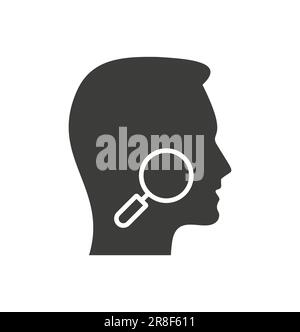 Dermatological diseases glyph icon. Vector illustration isolated on white. Stock Vector
