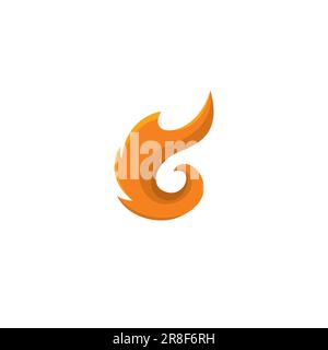 G Fire Logo Symbol. G Fox Logo Design Stock Vector