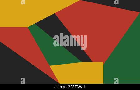 Juneteenth Freedom Day or black history abstract vector .State holiday design geometric shape. Vector background for ads, social media, banner, poster Stock Vector