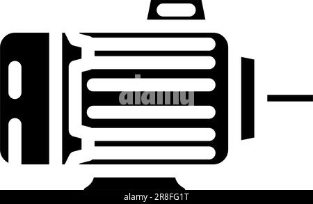 electric motor electrical engineer glyph icon vector illustration Stock Vector