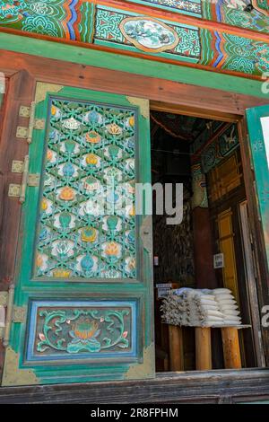 Gimjesi, South Korea - June 6, 2023: Geumsansa Temple is a Buddhist temple located in Moaksan Provincial Park in Gimjesi, South Korea. Stock Photo