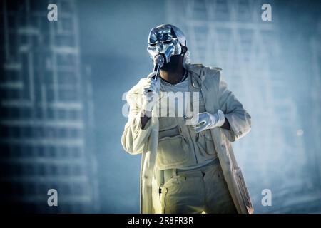 Oslo, Norway. 20th June, 2023. The Canadian singer, songwriter and recording artist The Weeknd performs a live concert at Telenor Arena in Oslo. (Photo Credit: Gonzales Photo/Terje Dokken). Stock Photo