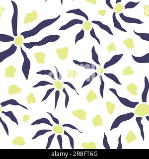 Abstract hand drawn seamless repeat pattern design. Minimal Contemporary textile prints Stock Vector