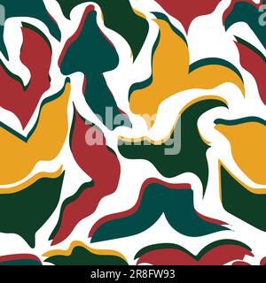 Abstract hand drawn seamless repeat pattern design. Minimal Contemporary textile prints Stock Vector