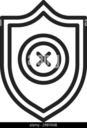Unprotected Icon Image. Stock Vector