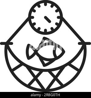 Overfishing Icon Image. Stock Vector