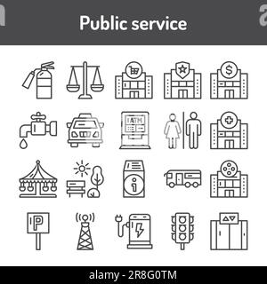 Funeral services color line icons set. Isolated vector element. Outline pictograms for web page, mobile app, promo Stock Vector