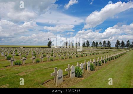 Military cemetery, Soissons, Picardy, France, First World War, WW1, war graves Stock Photo