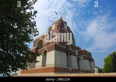 Thiepval Monument 'The Missing from the Somme', Military Cemetery, Connaught Cemetery, Thiepval, Somme, Picardy, France, First World War, World War I Stock Photo