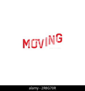 Moving logo. Lettering Moving typography Vector. Graphic Design Stock Vector