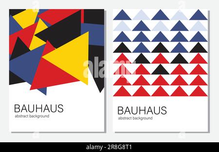 Neo Memphis banner templates vector illustration. Abstract bold geometric poster minimal modernism trendy colors shapes and geometric elements Stock Vector