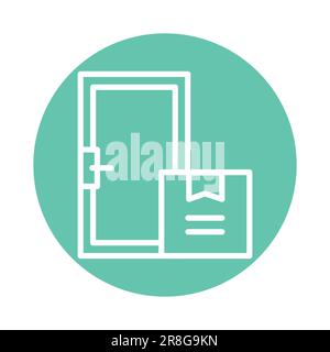 Home delivery  color line icon. Isolated vector element. Outline pictogram for web page, mobile app, promo Stock Vector
