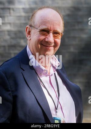 London, UK. 21st June, 2023. Baron Finklestein, journalist and politician, in Downing Street. Credit: Joe Maida/Alamy Live News Stock Photo