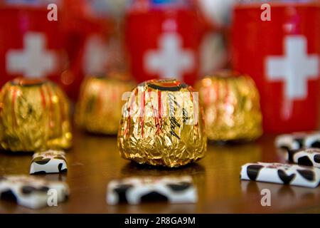Chocolate Factory Stella, Giubiasco, Canton Ticino, Switzerland Stock Photo
