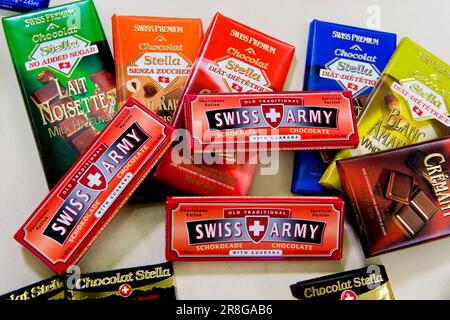 Chocolate Factory Stella, Giubiasco, Canton Ticino, Switzerland Stock Photo