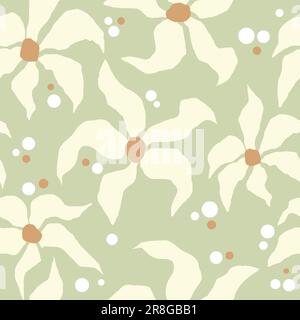 Abstract hand drawn seamless repeat pattern design. Minimal Contemporary textile prints Stock Vector