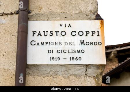 Memorial Fausto Coppi, Castellania, Piedmont, Italy Stock Photo