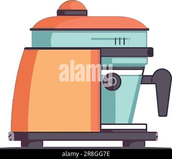 Old-fashioned coffee maker with metal machinery Vector Image